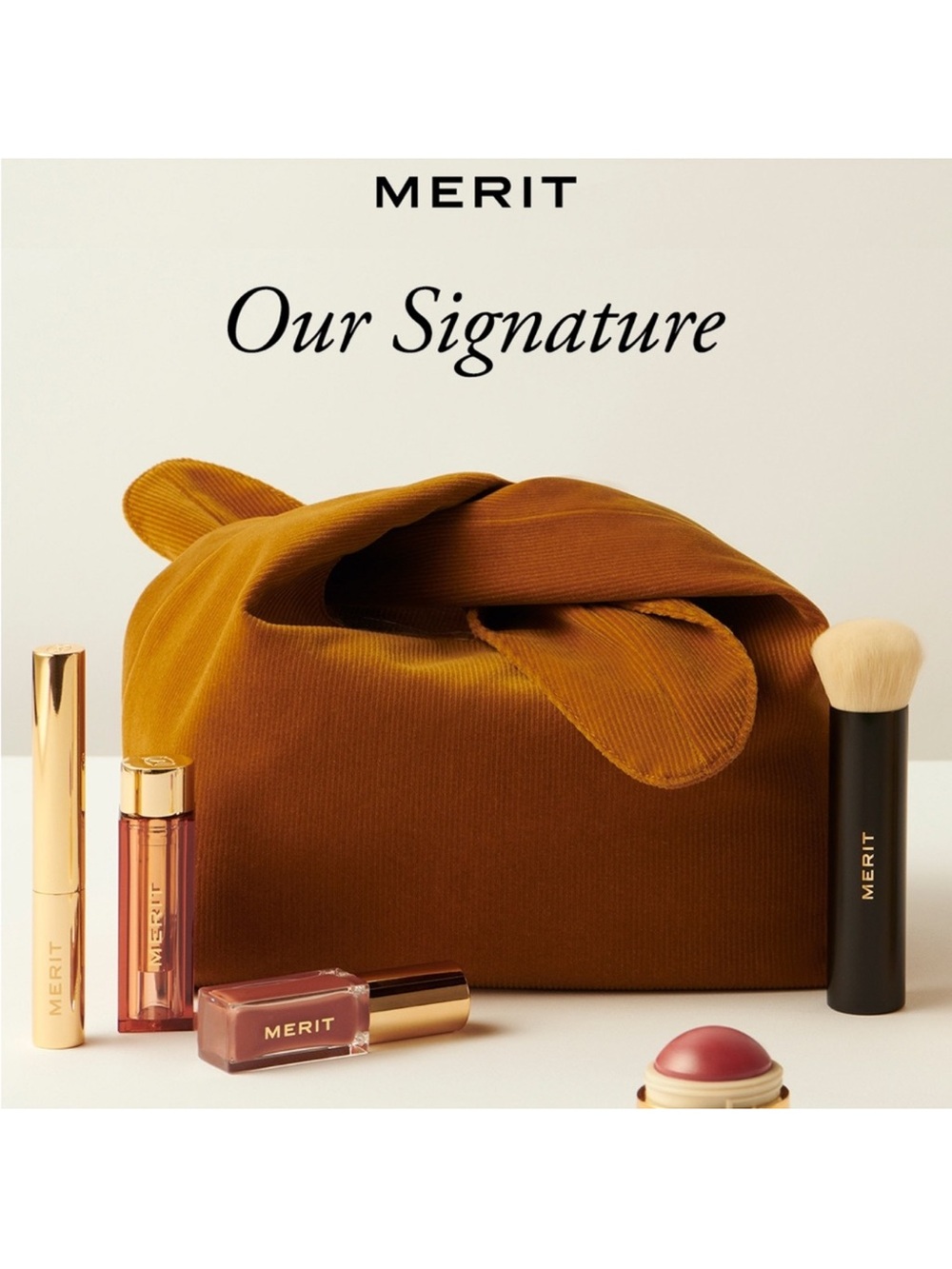 Merit Signature Makeup Bag NWT
